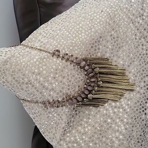 Anthropologie Teralyn Tassel statement necklace.